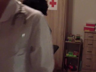 Special male sexual examination by a young female doctor