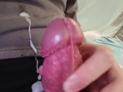 最敏感的部位，阴茎系带被挑逗的好舒服呢~太爽了射了好多精液出来了呢ww - Screenshot 16 of 16 - Cum