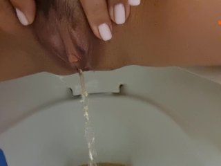 fetish, point of view, peeing, big tits