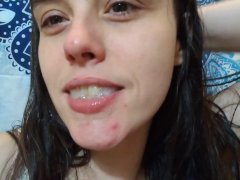 Spit play looks like cum on my face