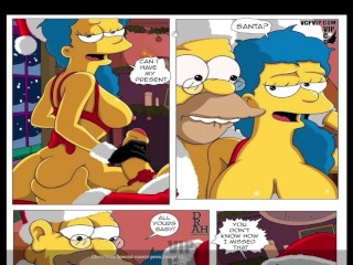 Los Simpsons Especial De Navidad Sitcom Comic Porno Dibujos Animados Parodia Porno