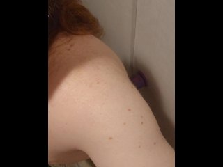 Trans bbw pounding her ass with toy