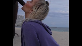 Blowjob On A Public Beach