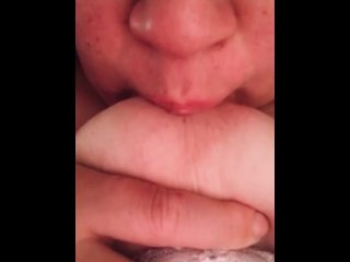 girl masturbating, vertical video, breastfeeding, sucking own tits