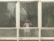 Preview 4 of Jeny Smith teasing the strangers thru the window
