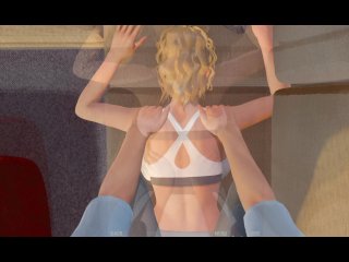 Rubbing back a getting hard!