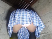 Preview 6 of Peed Her Panty On My School Girl Uniform