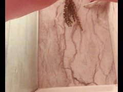 Hott BBW pisses in shower w dirty talk