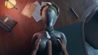 Atomic Heart - Sans mains Black seins d’un mec - Robot Girl Big Boobs - Éjaculation faciale Titjob Animation