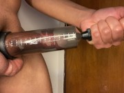 Preview 1 of leaving my cock full of veins and giant with a technique I learned on pornhub