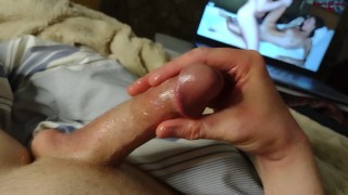 Watching porn of couples having passionate sex turned me on so hard I blew my load