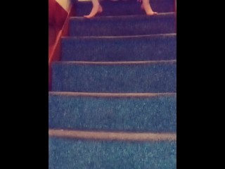 Small Pee down the Stairs
