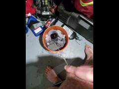 Pissing in the basement