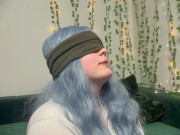 Preview 2 of TASTE GAME - blindfold STEPSISTER got TRICKED and likes the TASTE of my DICK?!- alyssasluut