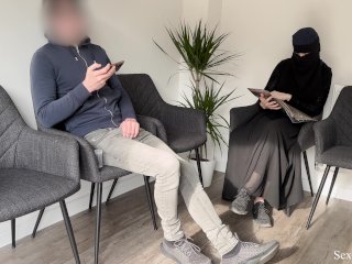 Public Dick Flash in aHospital Waiting Room! Gorgeous Muslim Stranger_Girl Caught Me Jerking Off