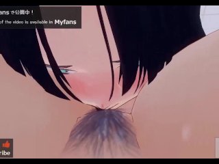 百合エロアニメ　凛と桜のいちゃいちゃレズ　キス音ASMR　イヤホン推奨