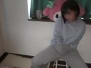 Preview 4 of Cute Japanese short-cut dark-haired woman masturbates with a toy during the day.