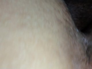 Doggy style busting a nut deep inside her