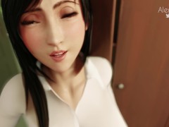 Tifa gets creampied for a promotion in the office (from the ad)