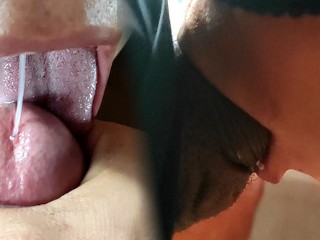 She Asked me to Cum right in her Throat - she Swallow every Drop of Cum!