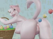 Preview 4 of 🥚🌸Yiff getting her ass stretched with easter beads🌸🥚