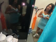 Preview 6 of Amateur couple fucks and sucks in a fitting room - We almost got caught