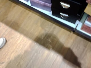 Handjob with Lots of Spit in a Store:P So Risky in_Public