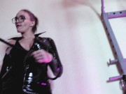 Preview 3 of Femdom Dominatrix Eva Latex Glasses Milf Fetish BDSM Solo Kink Goddess Heels Toys Pvc Vinyl