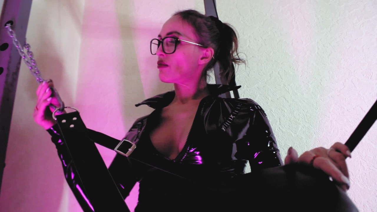 Femdom Dominatrix Eva Latex Glasses Milf Fetish BDSM Solo Kink Goddess  Heels Toys Pvc Vinyl