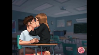 サマータイム佐賀#17-学校でフランス人教師とのキス-ゲームプレイ