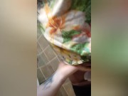 Preview 6 of Eating pussy in restaurant public bathroom and fighting the moaning