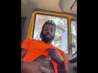 BBC Cumshot on work Truck