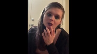 Collared Oral Slut Chokes on Bad Dragon Horsecock