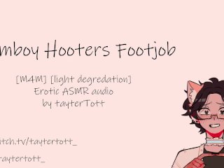 Femboy Hooters Footjob  [yaoi asmr] [m4m] Erotic ASMR Audio