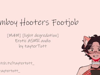 Femboy Hooters Footjob || [yaoi Asmr] [m4m] Áudio Asmr Erótico