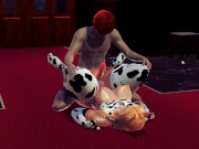 Preview 6 of Honey Select - Fat Futanari in cow costume with bigs tits and cock get fucked hard and facial