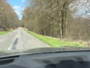 Preview 1 of STRANGER drove me in the FOREST and FUCKED there. PUBLIC, EXTREME OUTDOOR SEX
