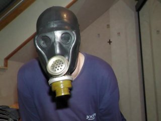 gasmaske, latexmaske, kink, solo male