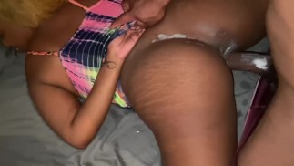Creamy pussy, backshots and cum on my ass then put it back in