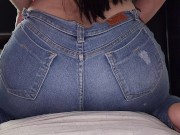 Preview 1 of CUSTOM: Fart in jeans in your girlfriend's face while I suck you!