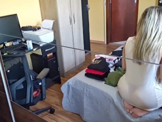 amateur, cleaning lady, solo girl, natural tits