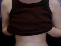 CUTE ASIAN PLAYS WITH HER BOOBS AFTER STUDY AND REMOVES IT ON VIEW CAM