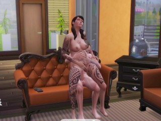 Sims 4 - Caprices Méchants - Sexe Sur Le Siège Amoureux