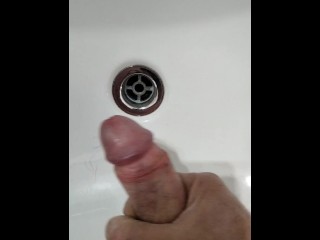 Solo Male Masturbation with Orgasm made in the Bathroom