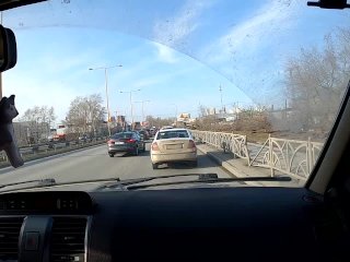 guy masturbates cock in the car during a trip