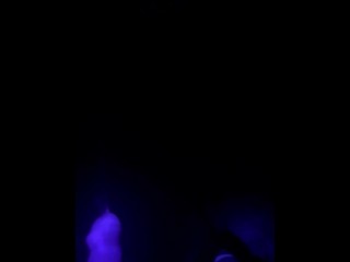 Quick Pee outside my House in UV Light