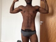 Preview 6 of Horny stud strokes his heavy and big cock