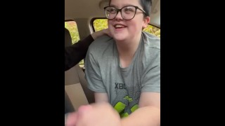 sucking my boyfriend off in the car