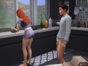 Preview 5 of Sims 4 - Stepson fucks dad's new trophy wife