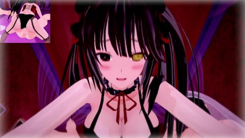 Date A Live - Two Futas Kurumi Tokisaki | Male Taker POV